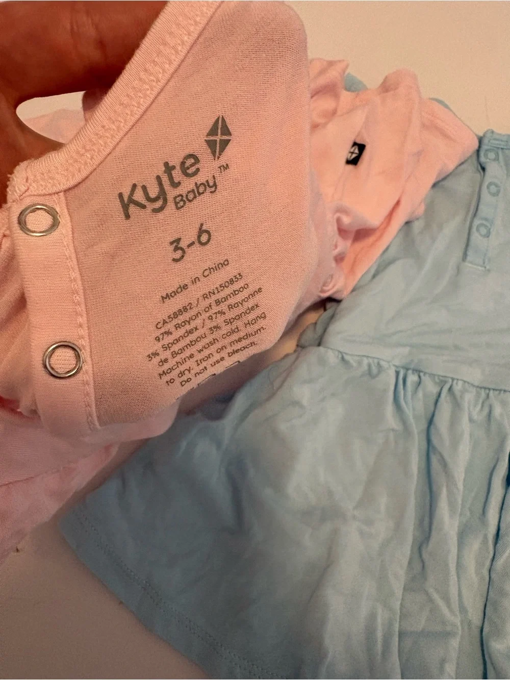 Kyte BABY Twirl Dress Bundle Sakura Pink & Powder Blue 3-6Months